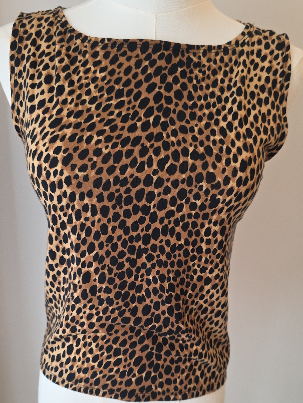 Reformation Leopard Print Tank Top - Black & Tan